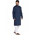 Designer Cotton kurta-Pyjama set- Navy Blue Designer Cotton kurta-Pyjama set- Navy Blue